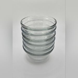 Anchor Hocking 6oz Heavy Glass Custard Cups Ramekins Set of 6 Vintage USA